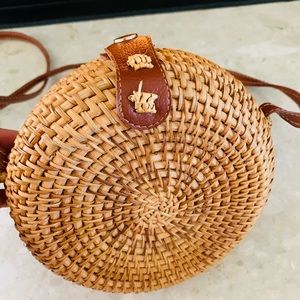 Resort Straw Rattan Crossbody Bag